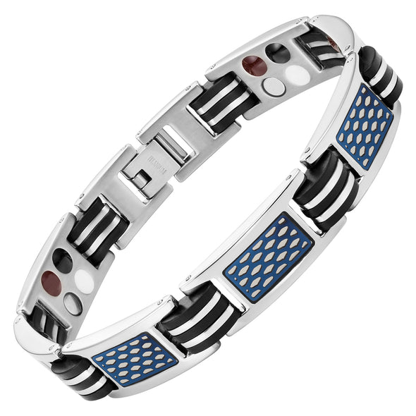 Mens Titanium Four Element Magnetic Bracelet