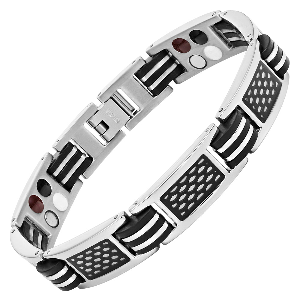 Mens Magnetic Therapy Bracelet Four Elements