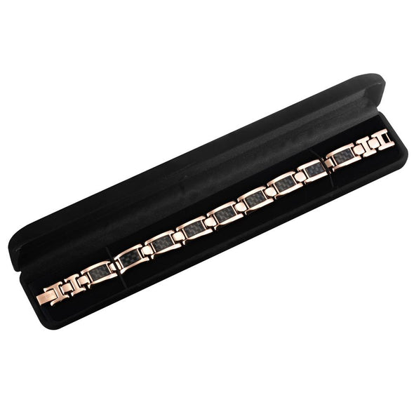 Men's Black Carbon Fibre Titanium Magnetic Bracelet