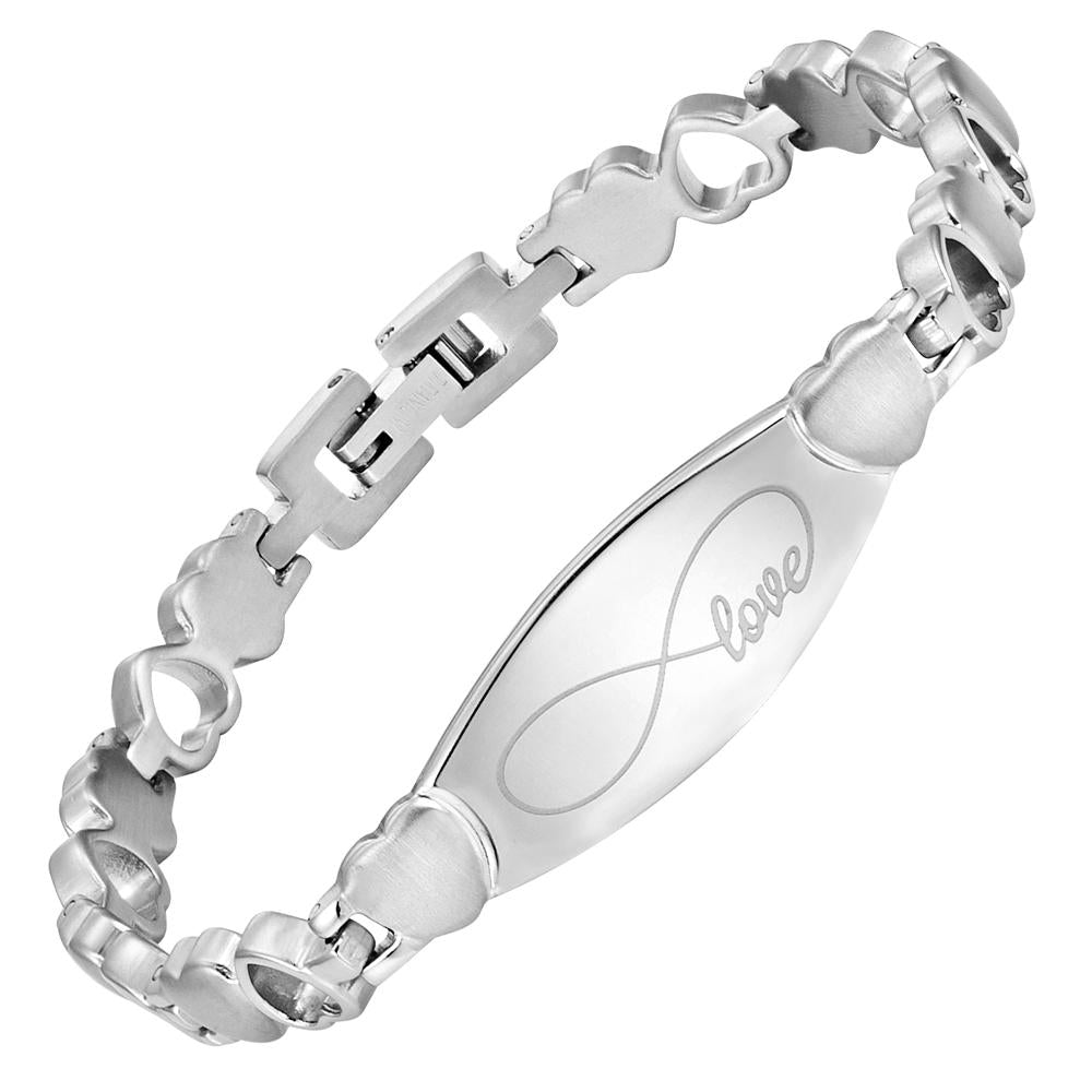 Ladies Infinity Titanium Bracelet