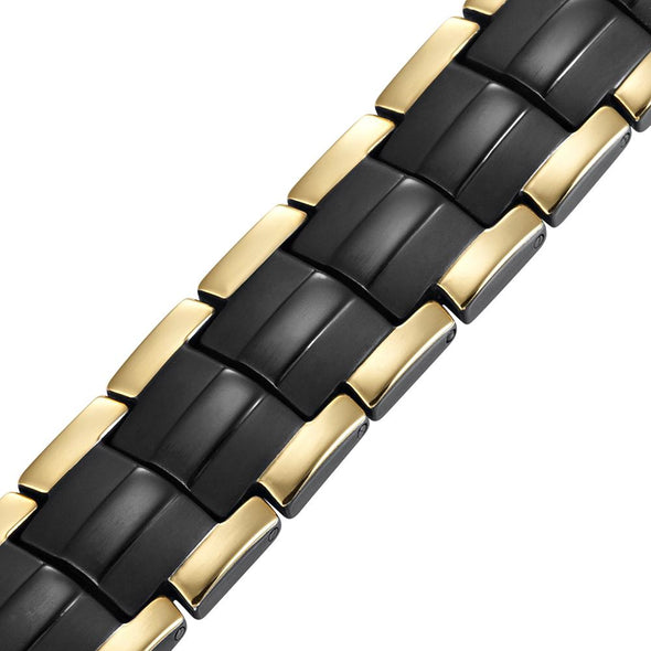 Mens Double Row Strength Magnetic Titanium Bracelet