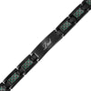 Titanium Bracelet With Green Carbon Fibre And Engraved Love You Dad Mens Magnetic