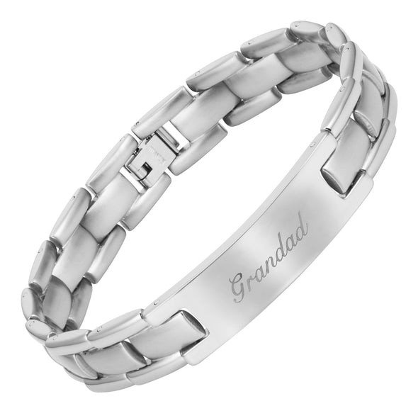 Mens Engraved Bracelet - Love You Grandad