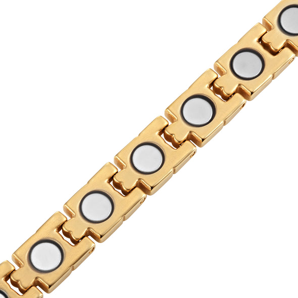 Ladies Gold Titanium Magnetic Bracelet