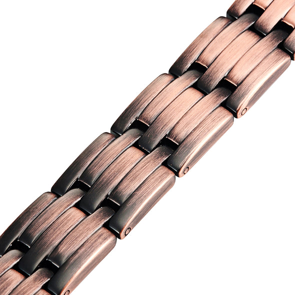 Mens Copper Tone Titanium Magnetic Therapy Bracelet