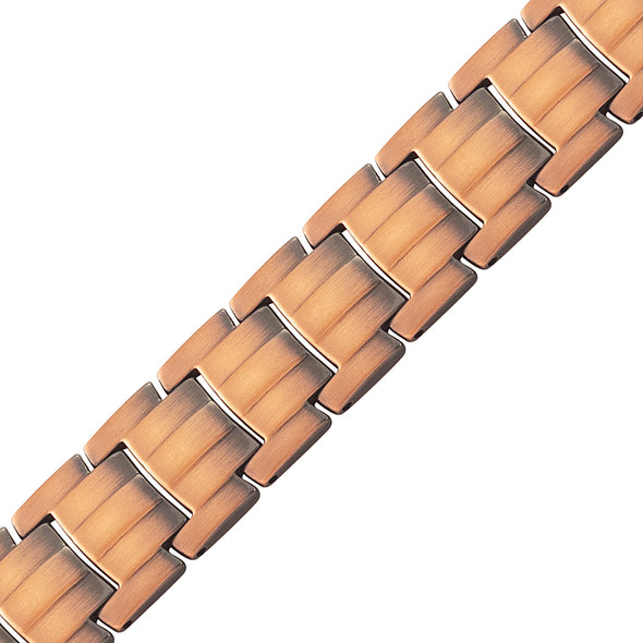 Mens Double Row Titanium Magnetic Bracelet