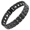 New Mens Black Titanium Magnetic Bracelet with Free Adjuster and Gift Box