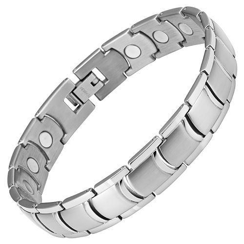 New Mens Titanium Magnetic Bracelet with Free Adjuster and Gift Box - TB59