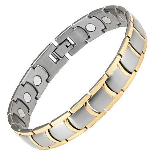 New Mens Titanium Magnetic Bracelet with Free Adjuster and Gift Box