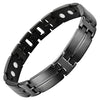 New Mens All Black Titanium Magnetic Bracelet + Free Adjuster and Gift Box